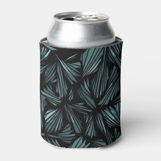 Abstract Shattered Glass Blue Pattern Can Cooler (Blikje Voorkant)