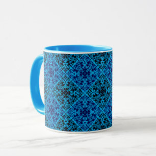 Abstract sierdecoratief decor blauw zwart of mok