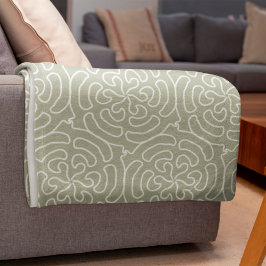 Abstract siergroen patroon fleece deken