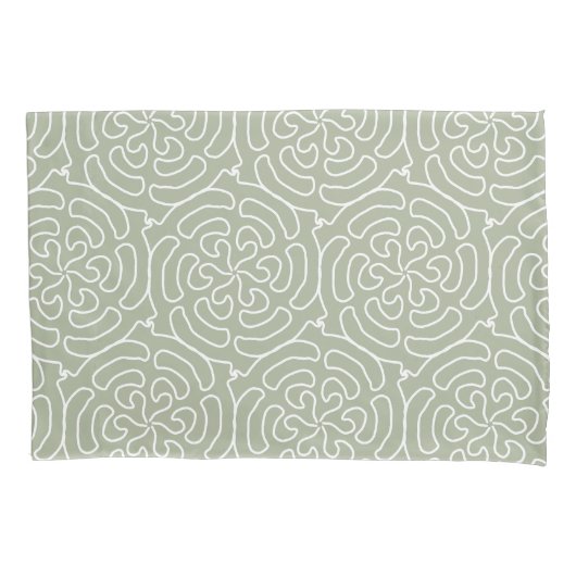 Abstract siergroen patroon kussensloop (Voorkant)