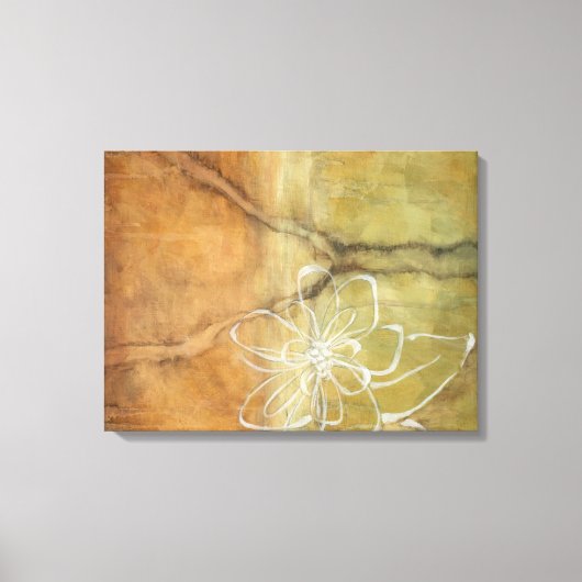 Abstract Silhouette schilderen op Tan-achtergrond Canvas Afdruk (Voorkant)