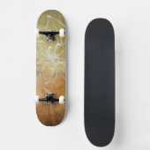 Abstract Silhouette schilderen op Tan-achtergrond Skateboard (Voorkant)