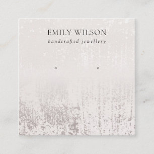 Abstract Silver Roos Gold Stud Oorsprongsvertoning Vierkante Visitekaartje