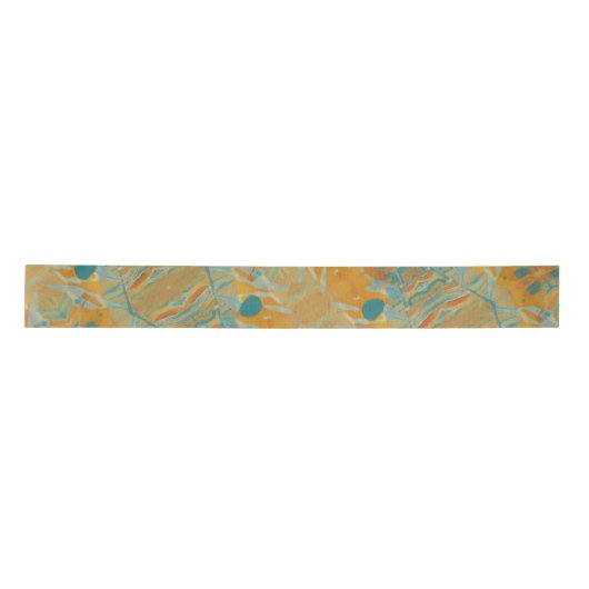 abstract sinaasappel en blauwgroen lint (Voorkant)