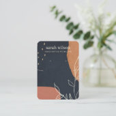 Abstract  Sinaasappel Leaf Ketting Earring Display Visitekaartje (Staand voorkant)