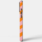 Abstract Sinaasappel Roze Retro Wavy Stripe Bold M Case-Mate iPhone Case (Achterkant / Links)