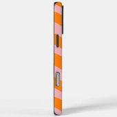 Abstract Sinaasappel Roze Retro Wavy Stripe Bold M Case-Mate iPhone Case (Achterkant / Rechts)