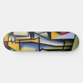 Abstract skateboard van Cubist (Horizontaal)
