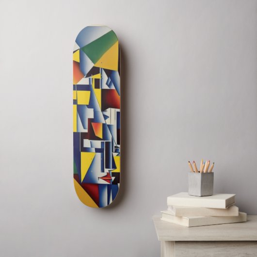 Abstract skateboard van Cubist (Muurkunst)