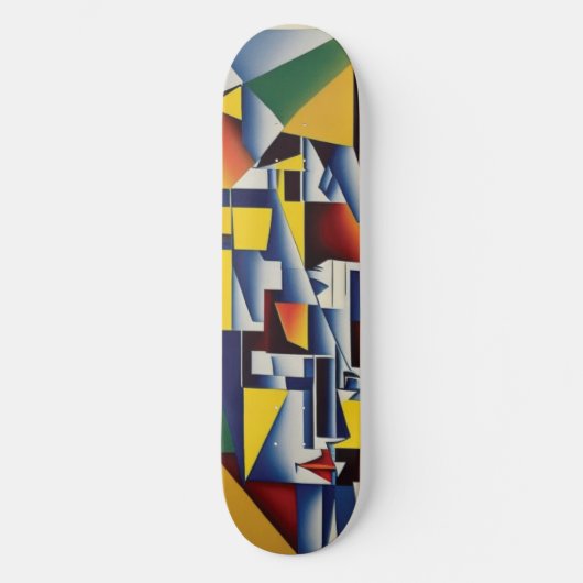 Abstract skateboard van Cubist (Voorkant)