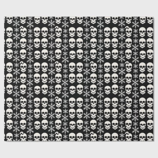 Abstract Skelet Snowflake Design Gift Wrap Roll Cadeaupapier (Vlak)