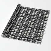 Abstract Skelet Snowflake Design Gift Wrap Roll Cadeaupapier (Uitgerold)