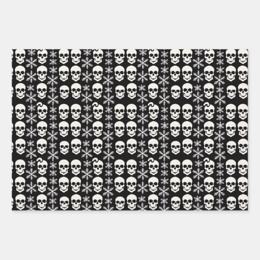 Abstract Skelet Snowflake Design Inpakpapier Vel (Voorkant 3)
