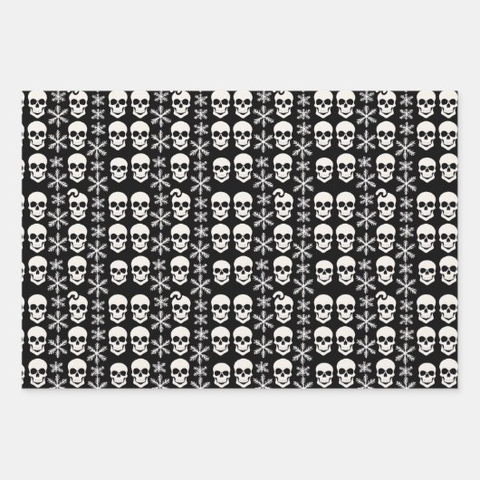 Abstract Skelet Snowflake Design Inpakpapier Vel (Voorkant)