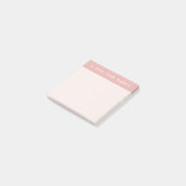 Abstract Sketchy Lines Personalized | Antique Rose Post-it® Notes (Schuin)