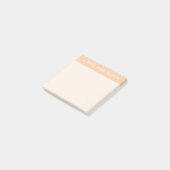 Abstract Sketchy Lines Personalized | Peach Puff Post-it® Notes (Schuin)