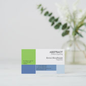 Abstract Sky Blue en Green Visitekaartje (Staand voorkant)