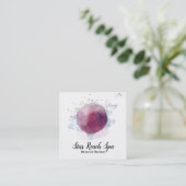 *~* Abstract Sky Cosmo Stars Waterverf Universe Vierkante Visitekaartje (Staand voorkant)