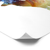 Abstract slib van hertachtigen poster (Hoek)