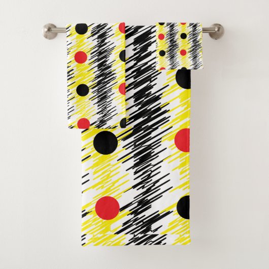 Abstract slibble poka Dot Pattern Bad Handdoek (Insitu)
