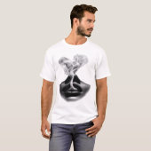 Abstract Smoke Face Graphic Men's T-Shirt (Devant entier)