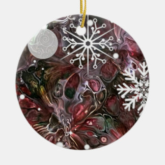 Abstract Snowflake Holiday Ornament