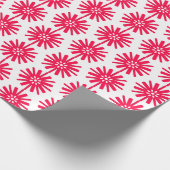 Abstract Snowflake Pattern Red Cadeaupapier (Hoek)