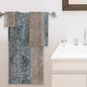 Abstract Soft Hues Gray Beige Steel Blue & Brown