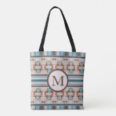 Abstract Southwest Blue and Brown Tote Bag (Achterkant)