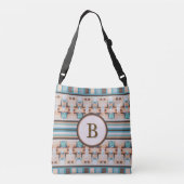 Abstract Southwest Blue and Brown Tote Bag (Dos)