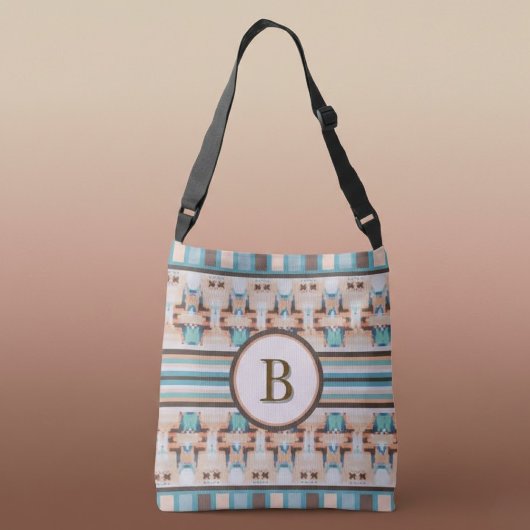 Abstract Southwest Blue and Brown Tote Bag