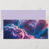 Abstract Space Nebula Art - Colorful Cosmic Kaart (Voorkant / Achterkant)