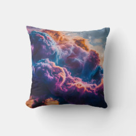 Abstract Space Nebula Art - Colorful Cosmic Kussen