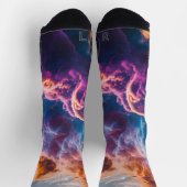 Abstract Space Nebula Art - Colorful Cosmic Sokken (Top)