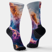 Abstract Space Nebula Art - Colorful Cosmic Sokken (Gebogen)