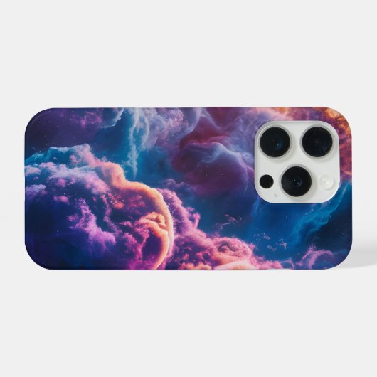 Abstract Space Nebula Art - Colorful IPhone Case (Verso Horizontal)