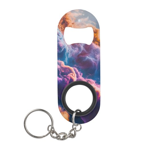 Abstract Space Nebula Cosmic Bottle Opener Mini Flessenopener (Voorkant)