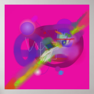 Abstract spectrum van gelaagde tinten poster