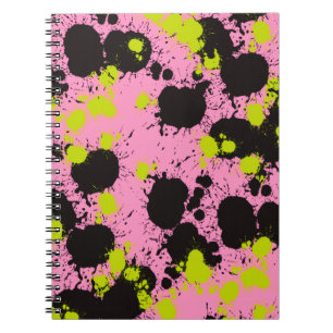 Abstract spetterpatroon notitieboek