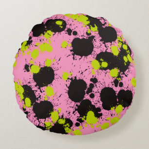 Abstract spetterpatroon rond kussen