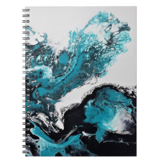 Abstract spiraal foto notebook met golven notitieboek