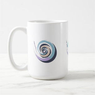 Abstract Spiral Brushstroke Vector - Meditative Pa Koffiemok