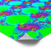 Abstract Spiral Fractal Poster (Hoek)