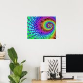Abstract Spiral Fractal Poster (Thuiskantoor)
