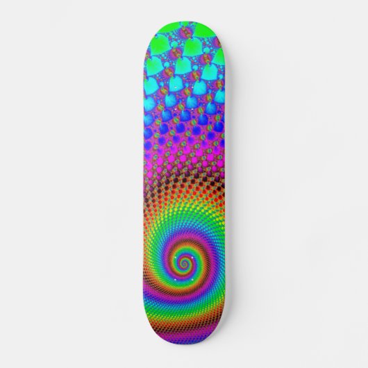 Abstract Spiral Fractal Skateboard (Voorkant)
