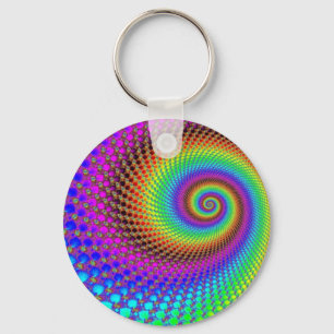 Abstract Spiral Fractal Sleutelhanger