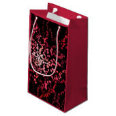 Abstract Splatter Dots Of Pinks And Reds Pattern Klein Cadeauzakje (Achterkant Gekanteld)