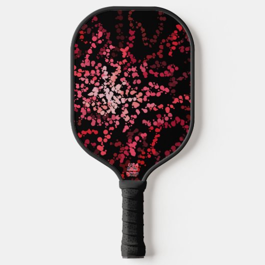 Abstract Splatter Dots Of Pinks And Reds Pattern Pickleball Paddle (Voorkant)