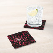 Abstract Splatter Dots Of Pinks And Reds Pattern  Vierkante Kartonnen Onderzetter (Insitu)