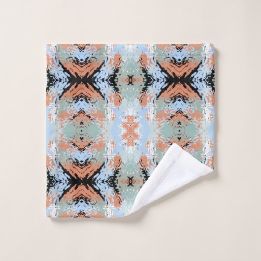 Abstract Split Ends Pattern And Soft Pastels Bad Handdoek (Wasdoekje)
